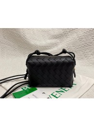 Bottega Veneta Mini intrecciato leather cross-body bag 680254 black Tl16762xh67