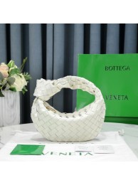 Bottega Veneta Mini intrecciato patent leather top handle bag JODIE 651876V WHITE Tl16775yx89