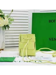 Bottega Veneta Mini intreccio leather crossbody bucket bag 680217 Glittering green Tl16724MO84