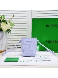 Bottega Veneta Mini intreccio leather crossbody bucket bag 680217 Wisteria Tl16723pk20
