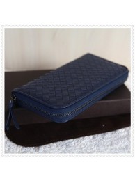 Bottega Venetal Lambskin Leather wallet dark blue Tl17441ED90
