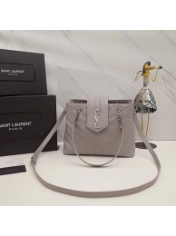 Cheap Copy Yves Saint Laurent LOULOU Original Leather Tote Bag 502717 Grey Tl15095Eq45