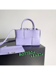 Fake Bottega Veneta ARCO TOTE Small intrecciato grained leather tote bag 709337 Wisteria Tl16630ny77
