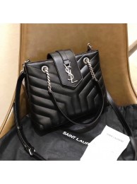 Fashion Saint Laurent Small Classic Monogramme Leather Flap Bag Y2808 black Tl15117wc24