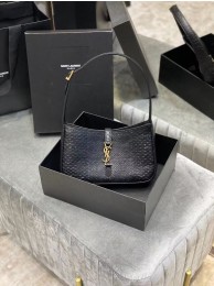 First-class Quality YSL LE 5 A 7 HOBO BAG IN MATTE PYTHON Y687228 black Tl14694xO55