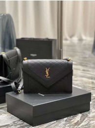 Imitation Yves Saint Laurent Calfskin Leather Shoulder Bag 6688631 black Tl14623Tm92
