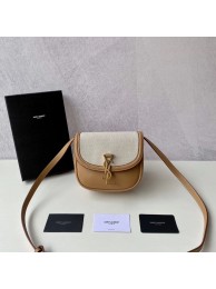 Imitation Yves Saint Laurent IN CANVAS AND LEATHER Y650123H Apricot Tl14751VO34