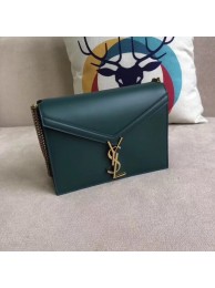 Luxury SAINT LAURENT Cassandra shoulder bag 96156 green Tl14991UV86