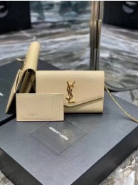 Luxury Yves Saint Laurent Calf leather cross-body bag Y707788 BEIGE Tl14578bE46