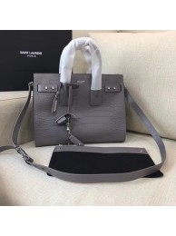Luxury Yves Saint Laurent Classic Sac De Jour Bag Croco Leather Y398709 Grey Tl15189kp43