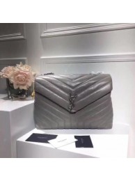 Quality Yves Saint Laurent Calfskin Leather Tote Bag 464678 Gray Tl14800Vu63