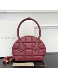 Replica Bottega Veneta Original Woven Leather Square Shell Bag BV67130 Wine Tl17090HB48
