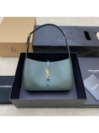 Replica Cheap YSL LE 5 A 7 HOBO BAG IN SMOOTH LEATHER Y687228 blackish green Tl14506QC68