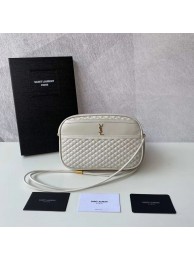 Replica Fashion SAINT LAURENT VICTOIRE CAMERA BAG IN QUILTED LAMBSKIN 6489901 BLANC VINTAGE Tl14708HM85