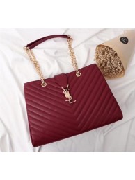 Replica SAINT LAURENT Loulou Monogram extra-large quilted leather shoulder bag 26587 red Tl15013ij65