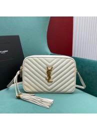Replica Top Yves Saint Laurent LOU CAMERA BAG IN QUILTED LEATHER 612544 white Tl14732Cq58