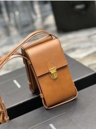 Replica Yves Saint Laurent Calf leather cross-body bag Y567718 brown Tl14625VA65