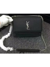 Replica Yves Saint Laurent Monogramme Cross-body Shoulder Bag Y3370 Black Tl15226Kg43