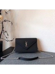 SAINT LAURENT Monogram leather cross-body bag 9635 black Tl15061DO87