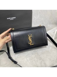 Yves Saint Laurent Calfskin Leather Shoulder Bag Y635627-2 black Tl14785KX51