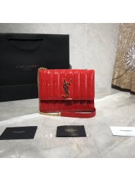 Yves Saint Laurent Patent Original Leather Shoulder Bag Y554125 Red Tl14889uZ84