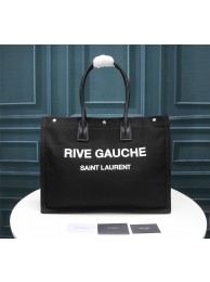 Yves Saint Laurent Rive Gauche Tote Shopping Bag 59929 Black Tl14670nB26
