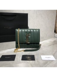 Yves Saint Laurent Sheepskin Original Leather Shoulder Bag Y554125 Green Tl14886ED90