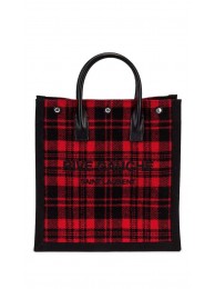 Yves Saint Laurent Tote Book LINEN Shopping Bag Y509416 red Tl14643dN21